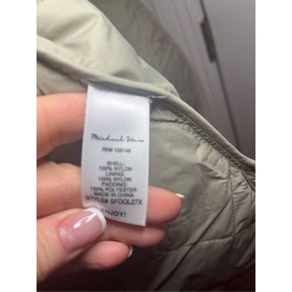 Michael Stars Sonnet Quilted Jacket Button Up Light Olive NEW - Picture 9 of 10